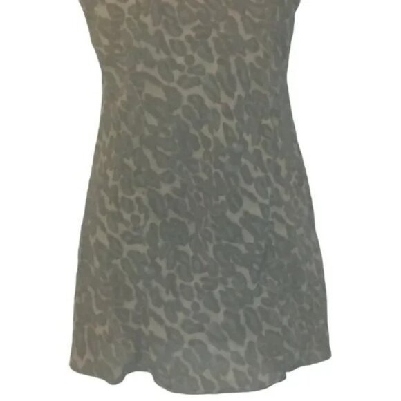 Victoria's Secret Green Vintage y2k Leopard Print Sheer Lace Chemise Slip - Picture 3 of 5